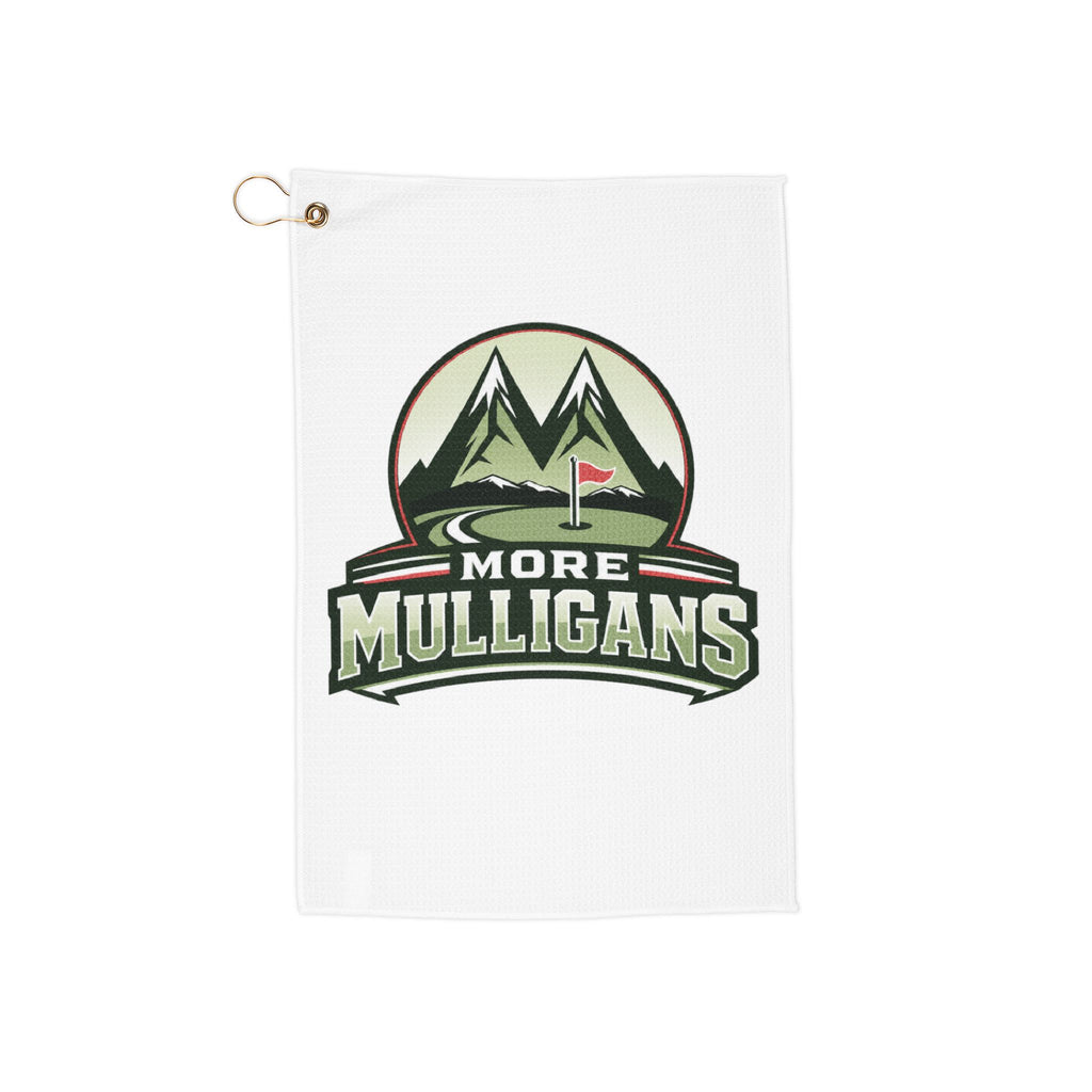 More Mulligans Golf Towel — Golfing Logo with Grommet & Clip